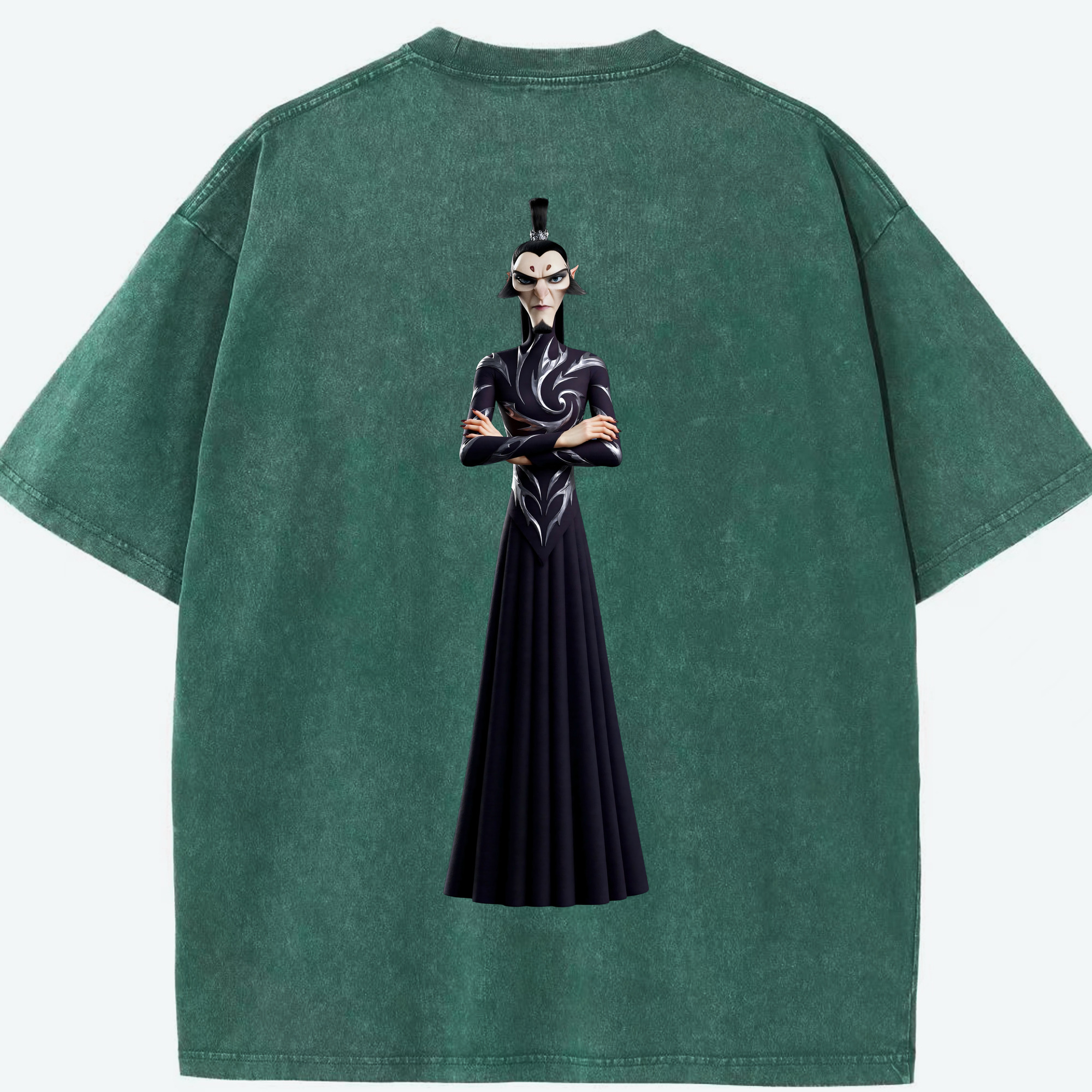 （画像用） Ne Zha 2 ナタ 魔童の大暴れ 綿100% ヴィンテージ風 半袖Tシャツ（背面プリント）